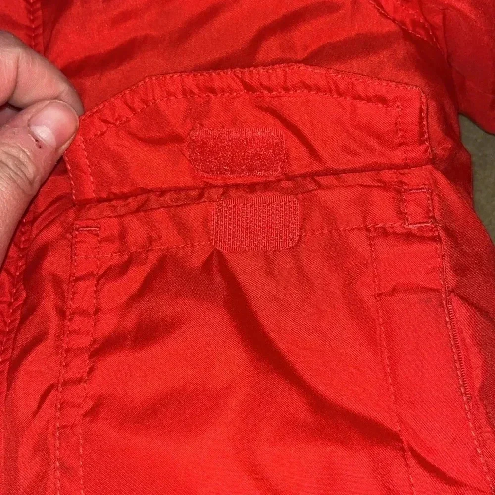 Weather proof red and black 12 month coat